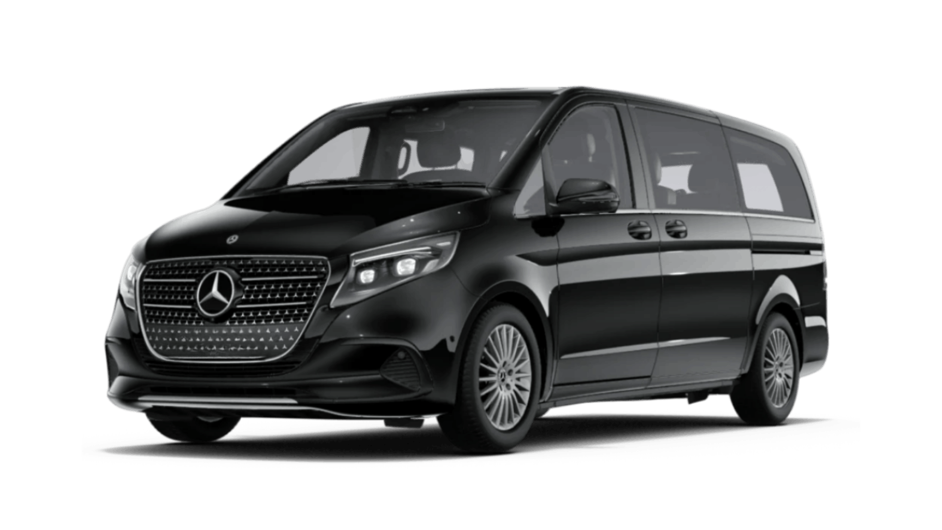 Black Mercedes-Benz V-Class 9-seat taxi